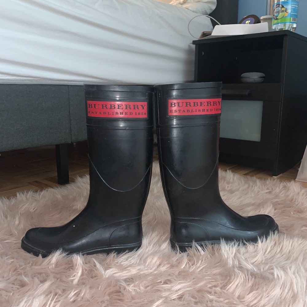 Authentic Burberry Red Logo Rain Boot - image 4